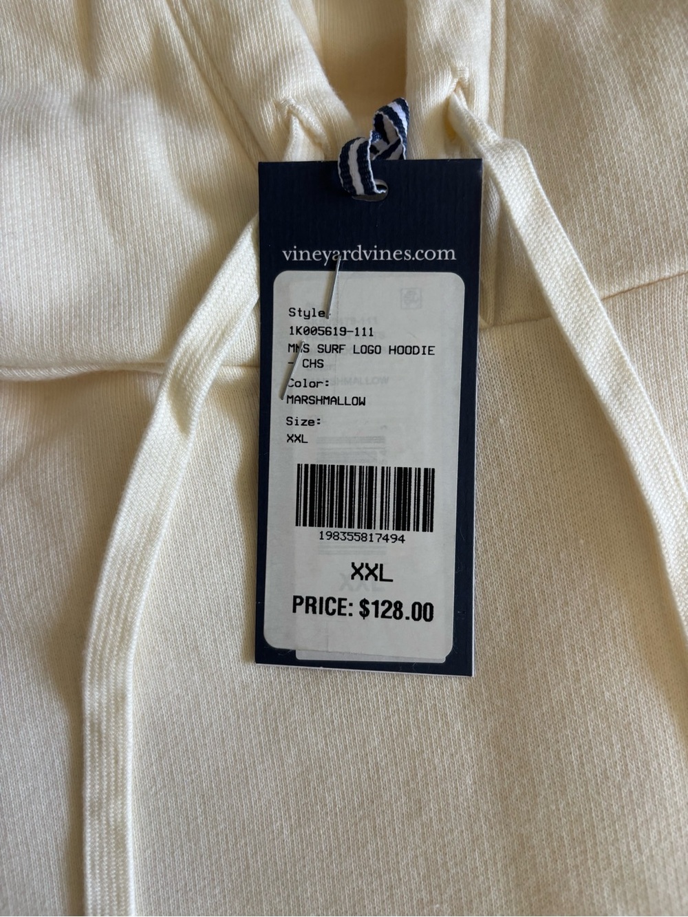 Vineyard Vines Cream Logo Hoodie - Picture 3 of 6